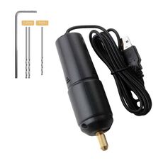 Interfaccia USB 360 Mini trapano elettrico per perforazione manuale di colla Trapano elettrico, set: trapano + 4 chiavi