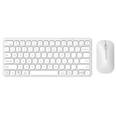 B087 Tastiera e mouse wireless dual mode portatili 2.4G a 78 tasti, stile: set tastiera e mouse bianco