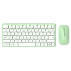 B087 Tastiera e mouse wireless dual mode portatili 2.4G a 78 tasti, stile: set tastiera e mouse verde