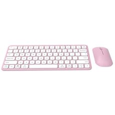 B087 Tastiera e mouse wireless dual mode portatili 2.4G a 78 tasti, stile: set tastiera e mouse rosa