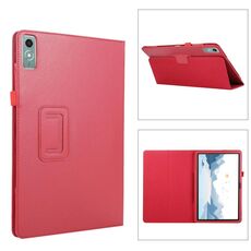 Custodia per tablet in pelle con texture litchi per Lenovo Xiaoxin Pad Pro 12.7 (rossa)