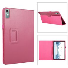 Custodia per tablet in pelle con texture Litchi per Lenovo Xiaoxin Pad Pro 12.7 (rosa rossa)