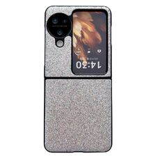 Per OPPO Find N3 Flip Custodia protettiva antiurto con glitter colorati sfumati (grigio)