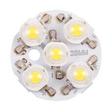 Lampada da soffitto con modulo da 5 W e 5 LED, sorgente luminosa da 28 mm, DC 15 V (luce bianca calda)