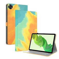 Custodia per tablet in pelle flip con motivo acquerello per Realme Pad 2 (foglie autunnali)