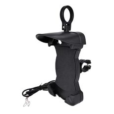 Supporto per cellulare antipioggia per parasole per moto, forma: supporto per manubrio con ricarica 5V-2A