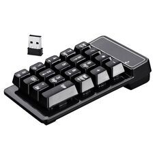 K3 19 tasti 2.4G Wireless Mini tastiera digitale tastiera per macchinari di sospensione (nero)