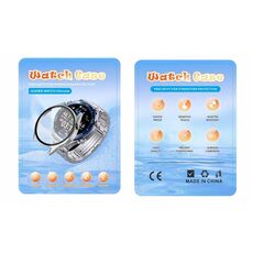 Scatola di imballaggio trasparente in PVC da 100 pezzi / pacco per bagagli, per pellicola per lenti della cassa dell'orologio, specifiche: 7