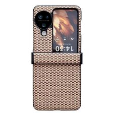 Per OPPO Find N3 Flip Fantasy Weave Pattern Set di tre pezzi Custodia protettiva per telefono (marrone)