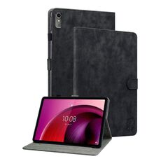Custodia per tablet in pelle flip con motivo tigre da 10,6 pollici per Lenovo Tab M10 5G (nera)
