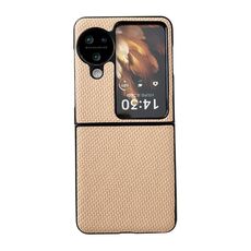 Per la custodia del telefono OPPO Find N3 Flip Weave Texture per PC (oro)