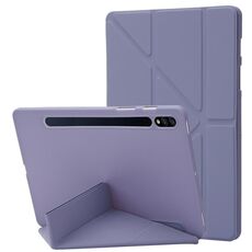 Custodia per tablet in pelle siliconica con deformazione per Samsung Galaxy Tab S9 (lavanda)