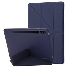 Custodia per tablet in pelle siliconica con deformazione per Samsung Galaxy Tab S9 (blu scuro)