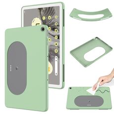 Custodia per tablet antiurto in silicone liquido di colore puro per tablet Google Pixel (verde)