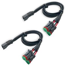 Adattatore presa connettore femmina DT impermeabile IP67 da 2 pezzi, stile: 2 in 1