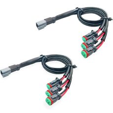 Adattatore presa connettore femmina DT impermeabile IP67 da 2 pezzi, stile: 3 in 1