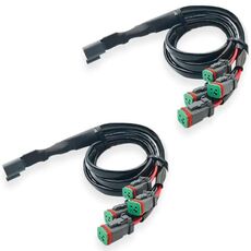 Adattatore presa connettore femmina DT impermeabile IP67 da 2 pezzi, stile: 4 in 1