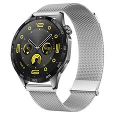 Per Huawei Watch GT 4 46mm Milan Daul cinturino in maglia di acciaio magnetico (argento)