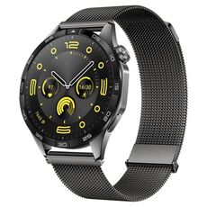 Per Huawei Watch GT 4 46mm Milan Daul cinturino in maglia di acciaio magnetico (grigio)
