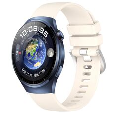 Per Huawei Watch 4 Pro 22mm cinturino in silicone con fibbia argento lucido liquido (colore Starlight)