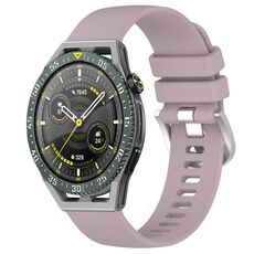 Per Huawei Watch GT3 SE cinturino in silicone con fibbia in argento lucido liquido da 22 mm (viola)