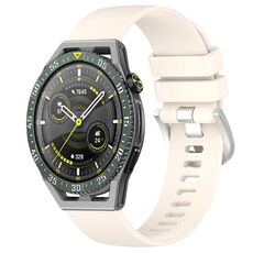Per Huawei Watch GT3 SE cinturino in silicone con fibbia in argento lucido liquido da 22 mm (colore Starlight)