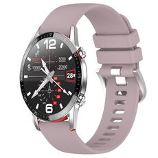 Per Huawei Watch GT2 46mm 22mm cinturino in silicone con fibbia argento lucido liquido (viola)
