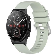 Per Huawei Watch GT2 Pro cinturino in silicone con fibbia in argento lucido liquido da 22 mm (verde)