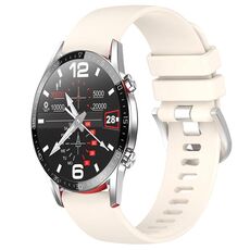 Per Huawei Watch GT2 42mm 20mm cinturino in silicone con fibbia argento lucido liquido (colore Starlight)
