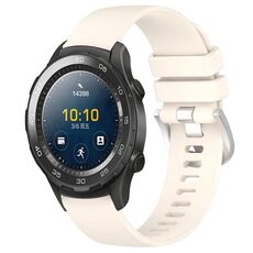 Per Huawei Watch 2 Cinturino in silicone con fibbia argento lucido liquido da 20 mm (colore Starlight)