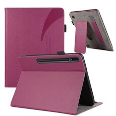 Custodia per tablet in pelle con ventosa per Samsung Galaxy Tab S9 Ultra / S8 Ultra (viola)