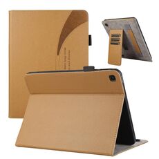 Custodia per tablet in pelle con ventosa per Samsung Galaxy Tab S5e T720 (marrone)