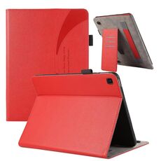 Custodia per tablet in pelle con ventosa per Samsung Galaxy Tab S5e T720 (rosso)