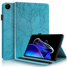 Custodia per tablet in pelle goffrata Realme Pad SE serie Tree Life (blu lago)