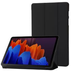 Custodia per tablet in pelle siliconica con supporto a 3 pieghe per Samsung Galaxy Tab S9+ (nera)