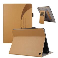 Custodia per tablet in pelle con ventosa per Amazon Kindle Fire HD10/HD10 Plus 2021 (marrone)