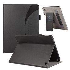 Custodia per tablet in pelle con ventosa per Amazon Kindle Fire HD10/HD10 Plus 2021 (nero)