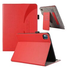 Custodia per tablet in pelle con texture litchi per Nokia T10 8.0 (rossa)