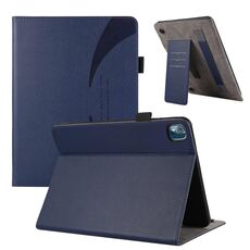 Custodia per tablet in pelle con texture litchi per Nokia T10 8.0 (blu scuro)