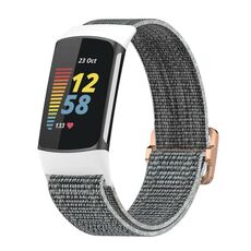 Per cinturino per orologio intrecciato in nylon elastico Fitbit Charge 6 (conchiglia)