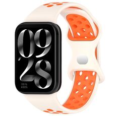 Per cinturino in silicone con fibbia a farfalla bicolore Xiaomi Mi Band 8 (arancione Sartlight)