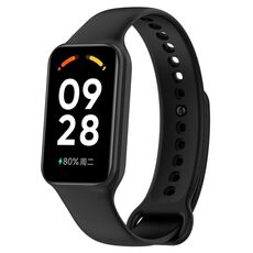 Per Xiaomi Mi Band 8 cinturino in silicone integrato attivo in tinta unita (nero)