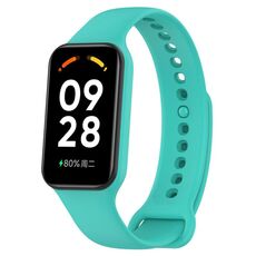 Per cinturino per orologio in silicone integrato attivo a tinta unita Xiaomi Mi Band 8 (verde acqua)