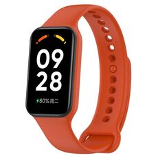 Per Xiaomi Mi Band 8 cinturino in silicone integrato attivo in tinta unita (arancione)