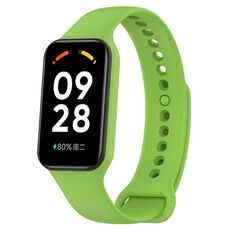 Per Xiaomi Mi Band 8 cinturino in silicone integrato attivo in tinta unita (verde)