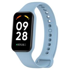 Per Xiaomi Mi Band 8 cinturino in silicone integrato attivo in tinta unita (azzurro)