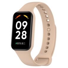 Per Xiaomi Mi Band 8 cinturino in silicone integrato attivo in tinta unita (rosa)