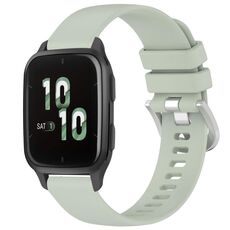 Per cinturino in silicone con fibbia argento lucido Garmin Venu SQ2 (verde)