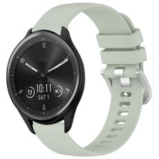 Per cinturino in silicone con fibbia in argento lucido Garmin Vivomove Sport (verde)