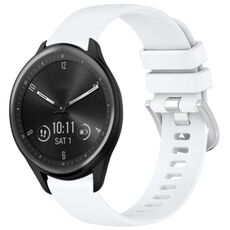 Per cinturino in silicone con fibbia in argento lucido Garmin Vivomove Sport (bianco)
